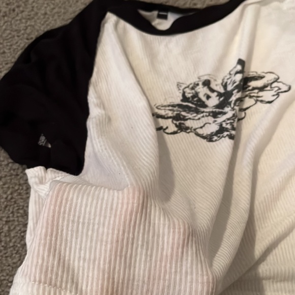 shein cropped graphic tee size xs - Picture 2 of 4